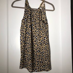 MICHAEL Michael KORS cheetah top with gold chain